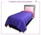 Edredón Sintético Comforter Twin Rosa Purpura
