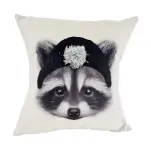 Almohadón Velvet Carita Mapache Pompón