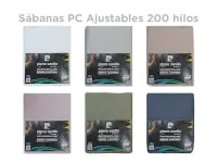 Sábana Ajustable Pierre Cardin Percal 200 hilos Twin Camel