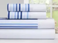 Sábanas Cannon Style Full - Líneas Azul 9135