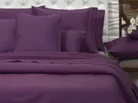 Sábanas Danubio Colors 144 hilos A/P 1 1/2 Plaza - Grape